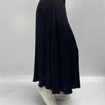 Gonna lunga satinata con elastico in vita 8078 NERO OFELIA 
