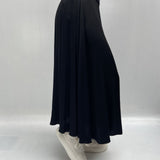 Gonna lunga satinata con elastico in vita 8078 NERO OFELIA 