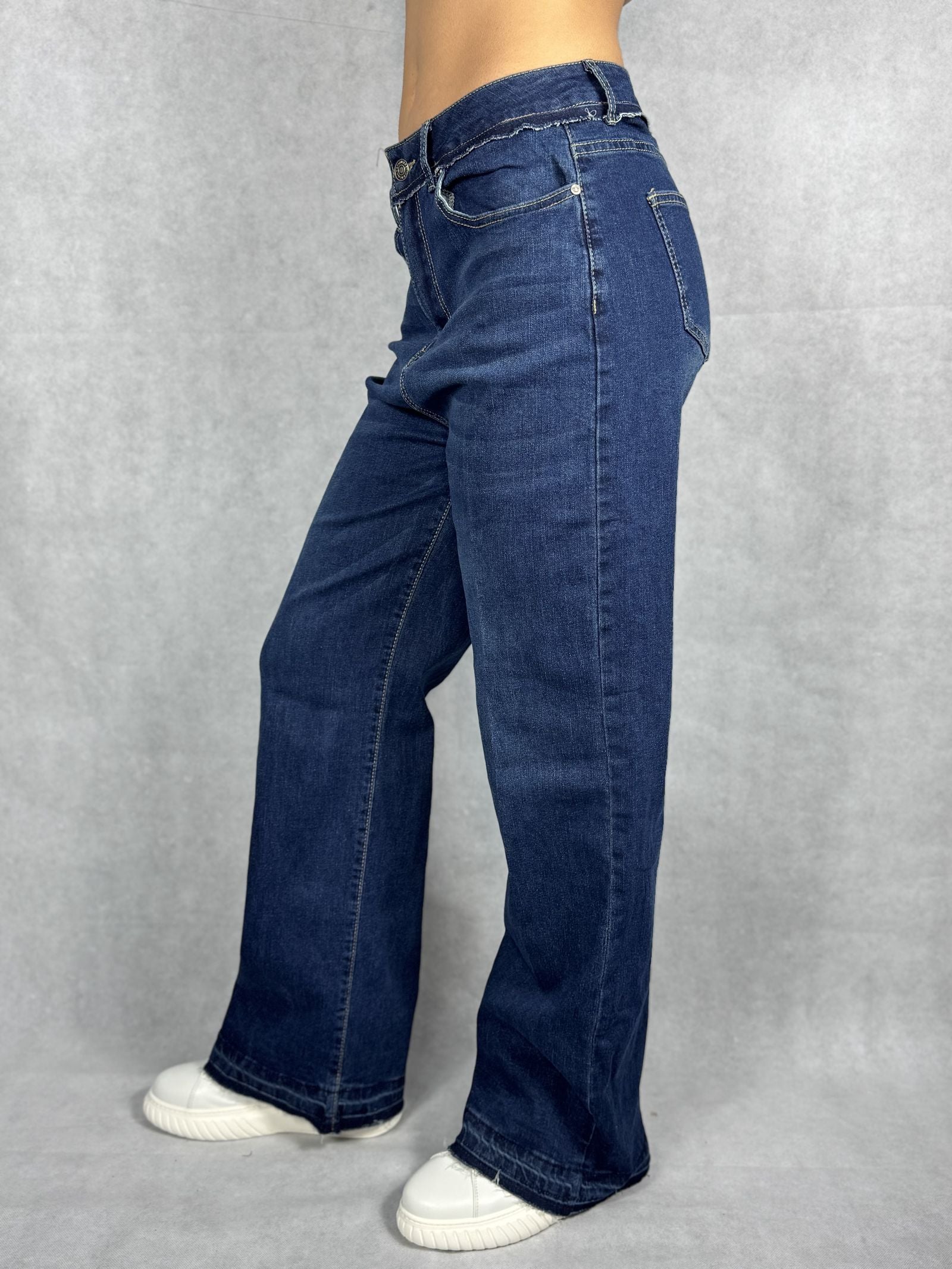 Jeans scuro vita alta gamba dritta 824105JC766 DENIM OFELIA 