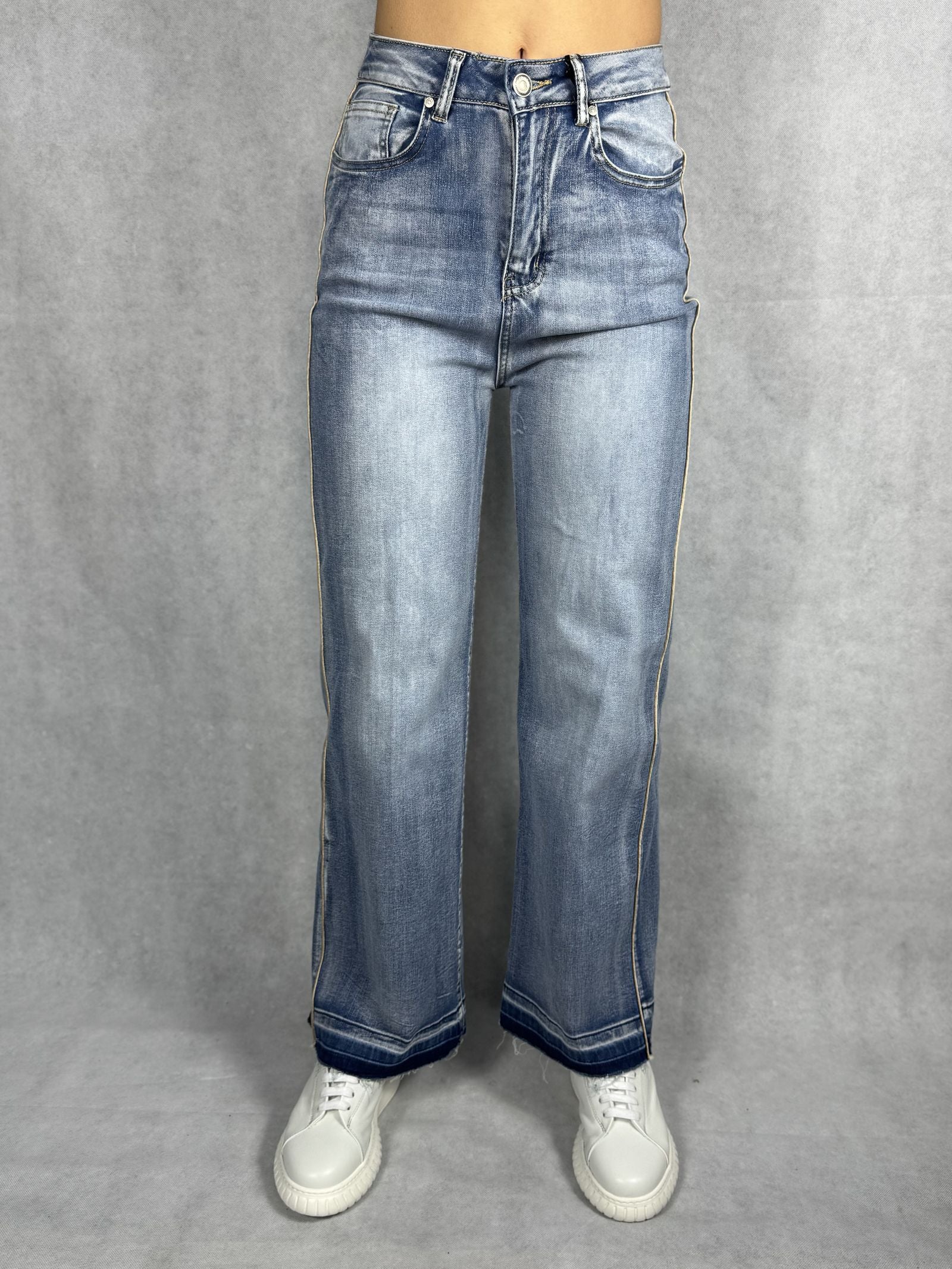 Jeans chiaro vita alta gamba dritta 824105JC813 DENIM OFELIA 