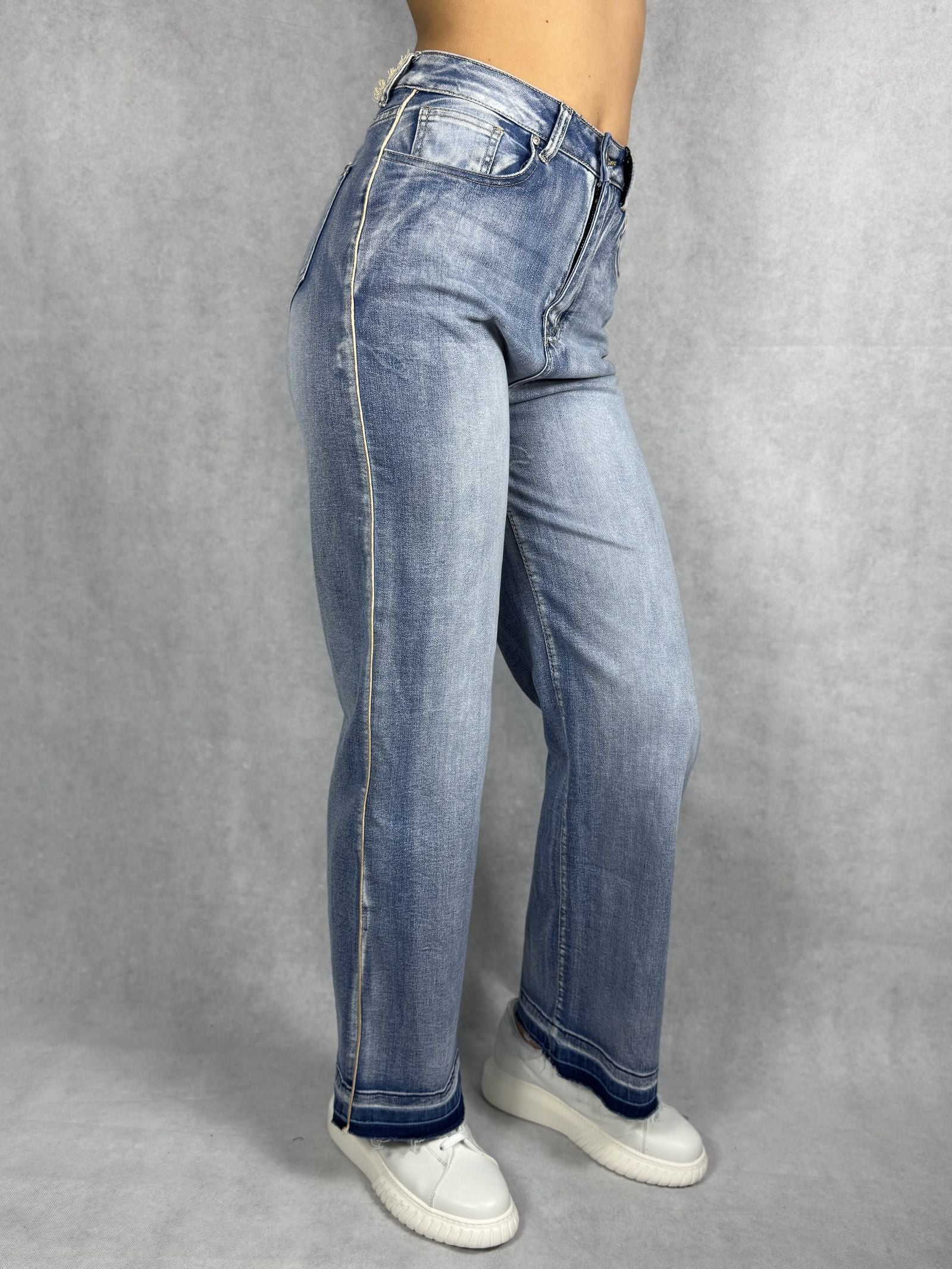Jeans chiaro vita alta gamba dritta 824105JC813 DENIM OFELIA 