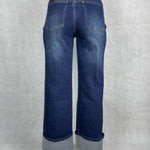 Jeans vita alta e gamba dritta con risvolto 824115JC771 DENIM OFELIA 