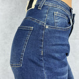 Jeans vita alta e gamba dritta con risvolto 824115JC771 DENIM OFELIA 