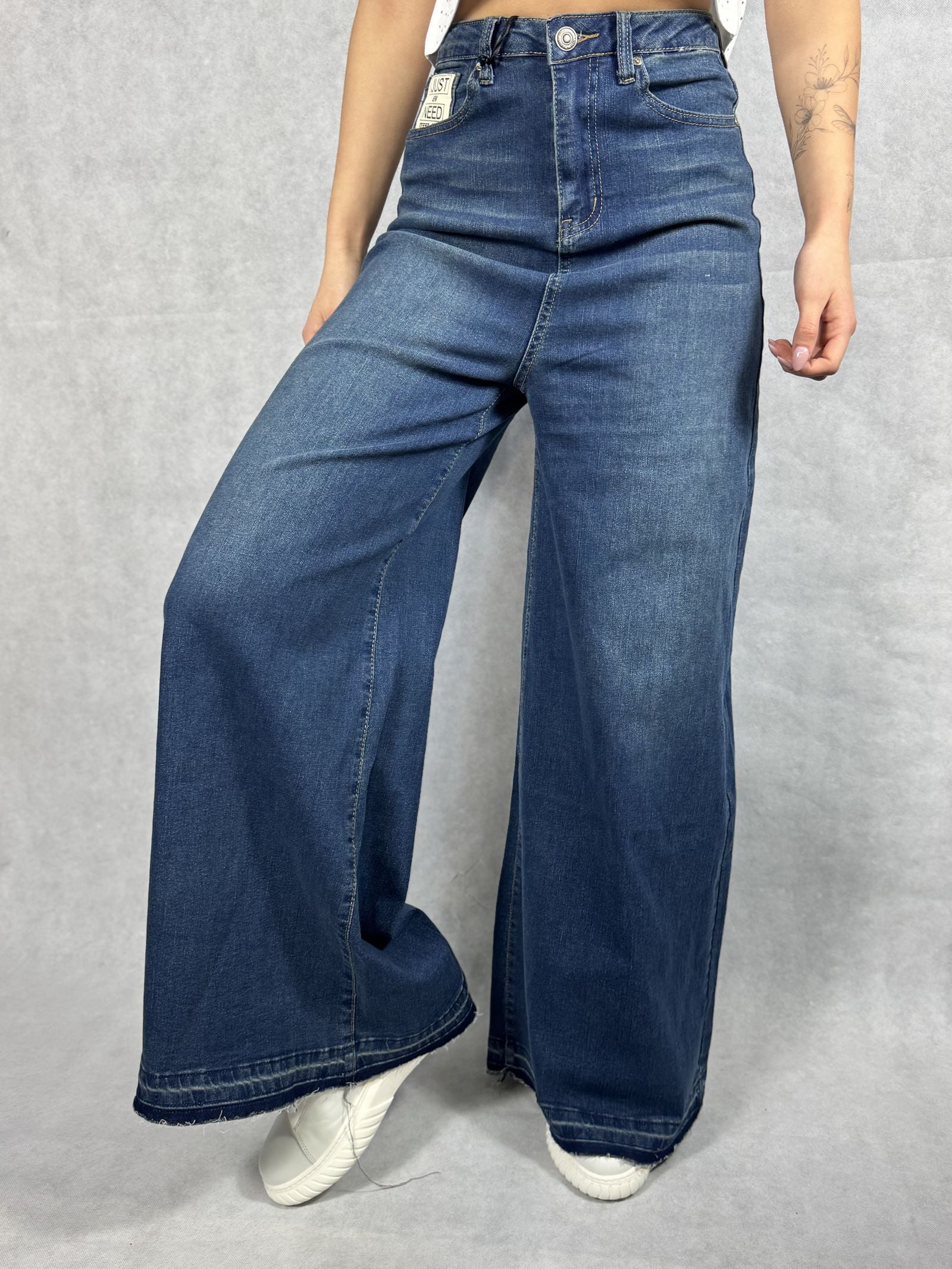Jeans a palazzo vita alta 824601JC775 DENIM OFELIA 