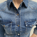 Camicia in denim con strass 9186SS DENIM OFELIA 