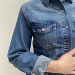 Camicia in denim con strass 9186SS DENIM OFELIA 