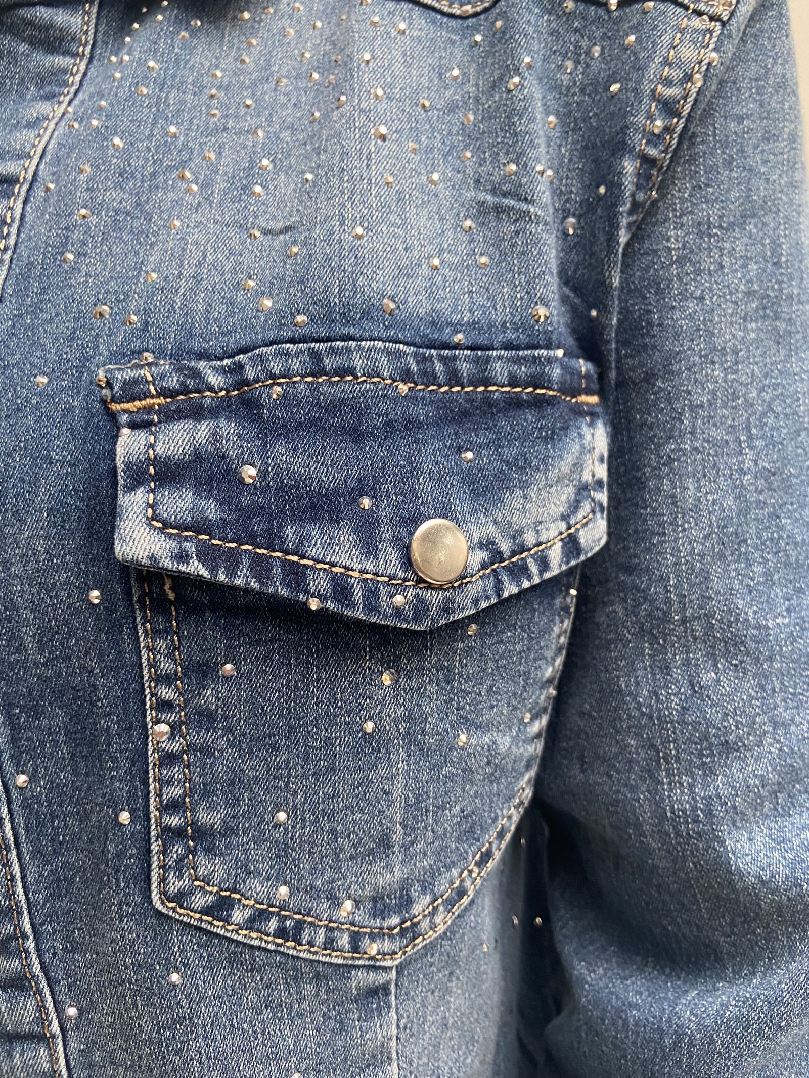 Camicia in denim con strass 9186SS DENIM OFELIA 