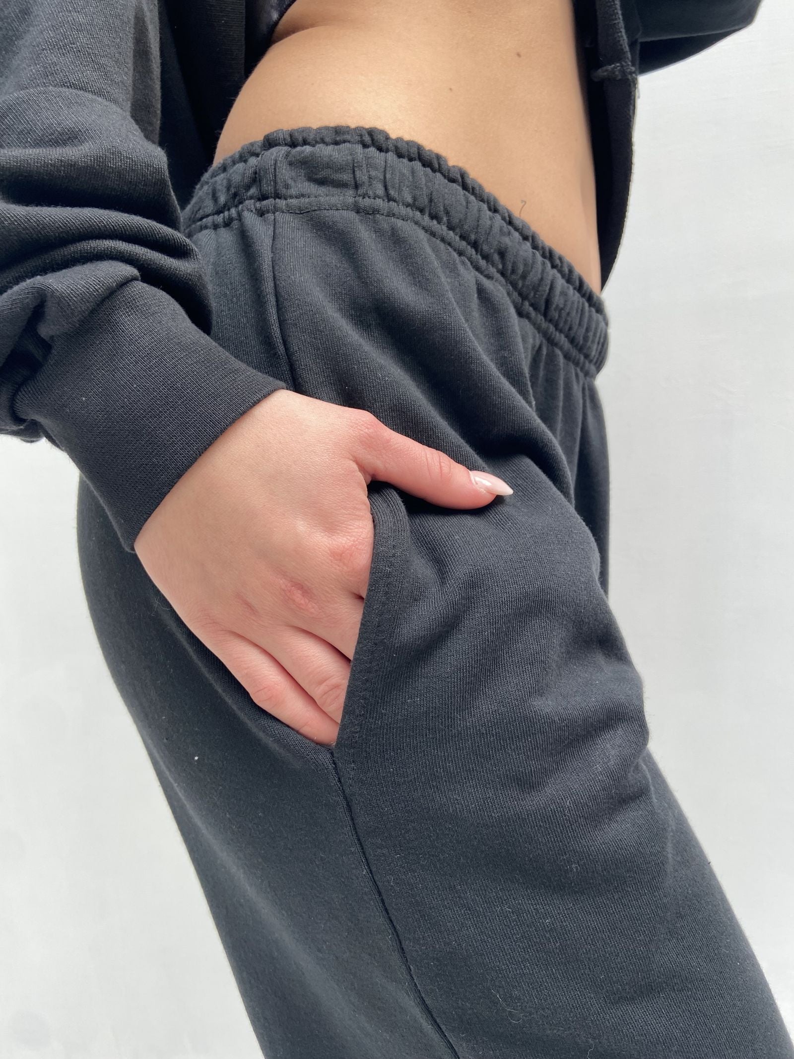Pantalone con elastico A1263 NERO OFELIA 