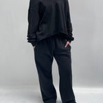Pantalone con elastico A1263 NERO OFELIA 
