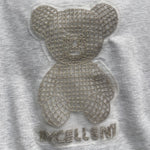 Felpa con orsetto A1287 GRIGIO OFELIA 