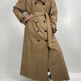 Trench lungo doppio petto B9322 CAMMELLO OFELIA 