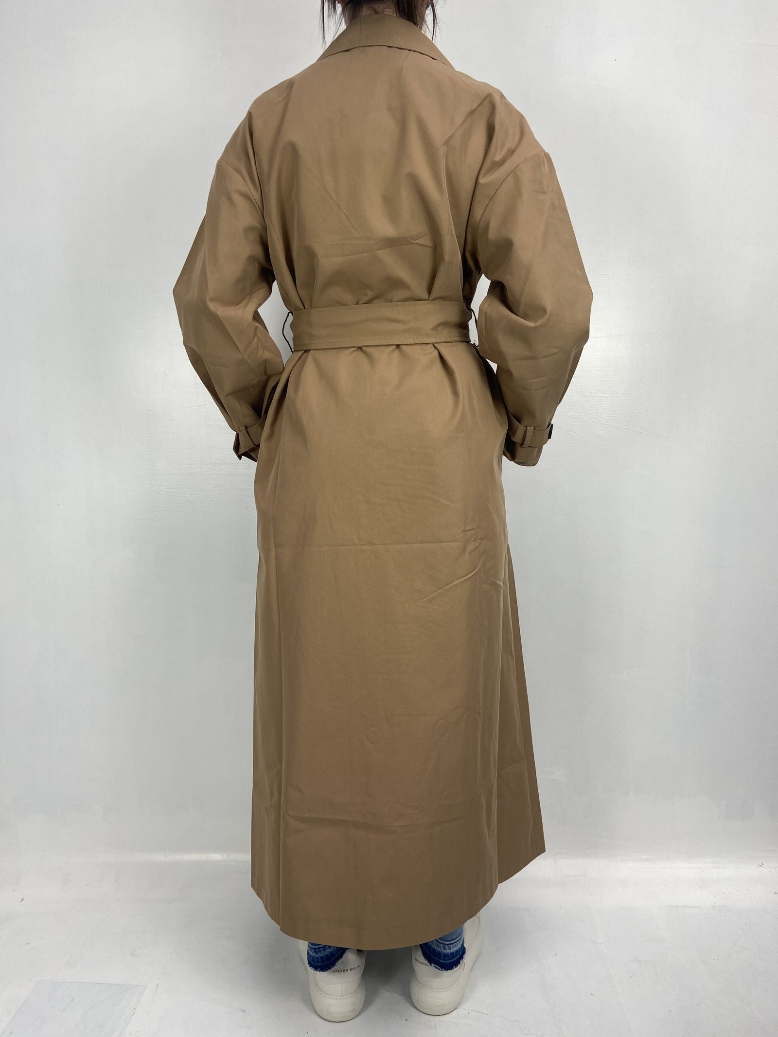 Trench lungo doppio petto B9322 CAMMELLO OFELIA 