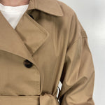 Trench lungo doppio petto B9322 CAMMELLO OFELIA 