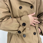 Trench lungo doppio petto B9322 CAMMELLO OFELIA 
