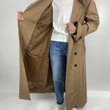 Trench lungo doppio petto B9322 CAMMELLO OFELIA 