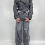 Giacca trench doppio petto B9603 GRIGIO OFELIA 