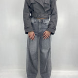 Giacca trench doppio petto B9603 GRIGIO OFELIA 