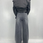 Giacca trench doppio petto B9603 GRIGIO OFELIA 