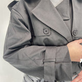 Giacca trench doppio petto B9603 GRIGIO OFELIA 