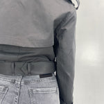 Giacca trench doppio petto B9603 GRIGIO OFELIA 