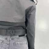 Giacca trench doppio petto B9603 GRIGIO OFELIA 