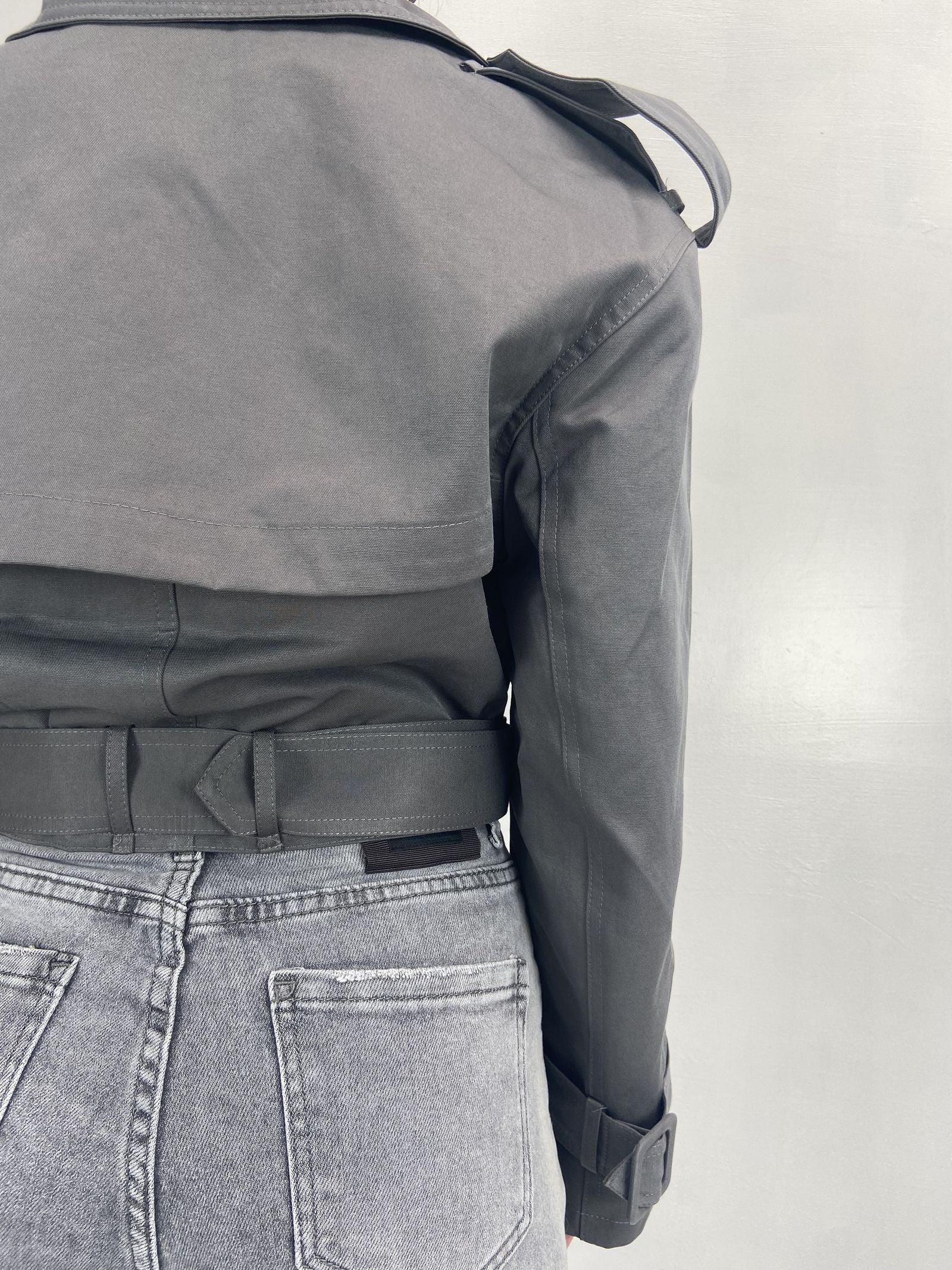 Giacca trench doppio petto B9603 GRIGIO OFELIA 