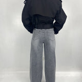 Giacca trench doppio petto B9603 NERO OFELIA 