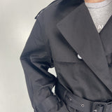 Giacca trench doppio petto B9603 NERO OFELIA 