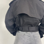 Giacca trench doppio petto B9603 NERO OFELIA 