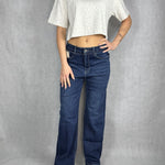 T- shirt girocollo con strass L8586 MELANGE OFELIA 