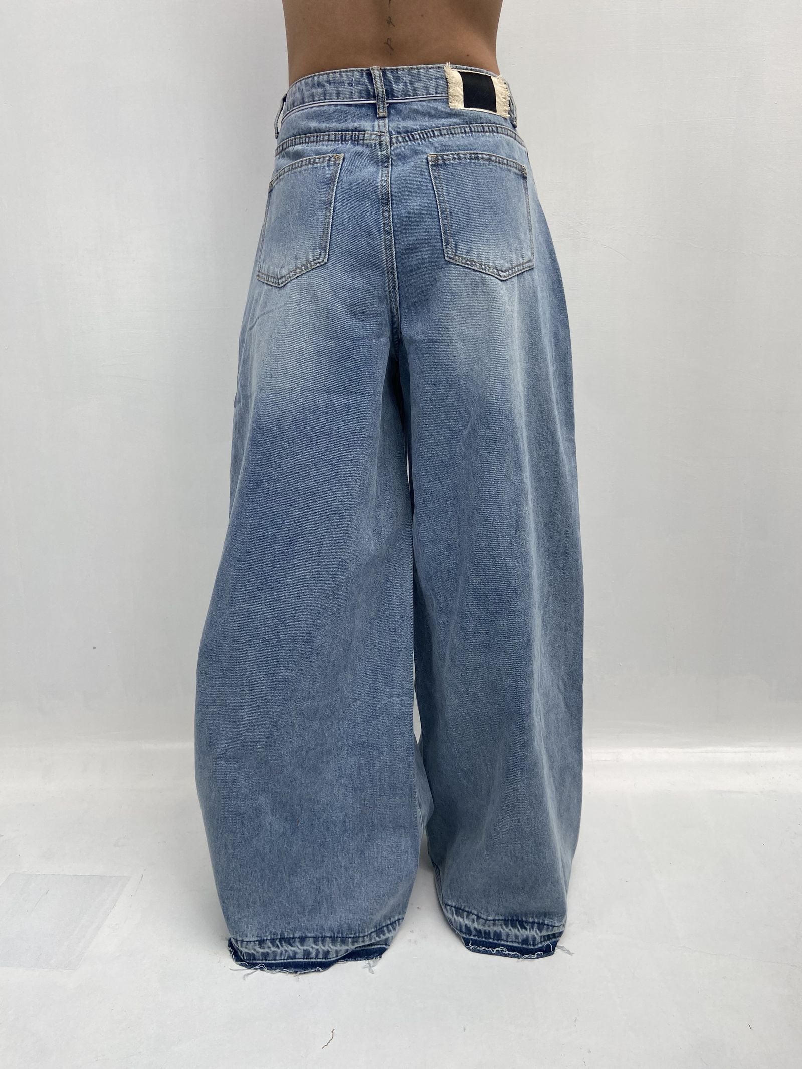 Jeans vita alta e gamba larga LAF184 DENIM OFELIA 