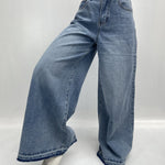 Jeans vita alta e gamba larga LAF184 DENIM OFELIA 