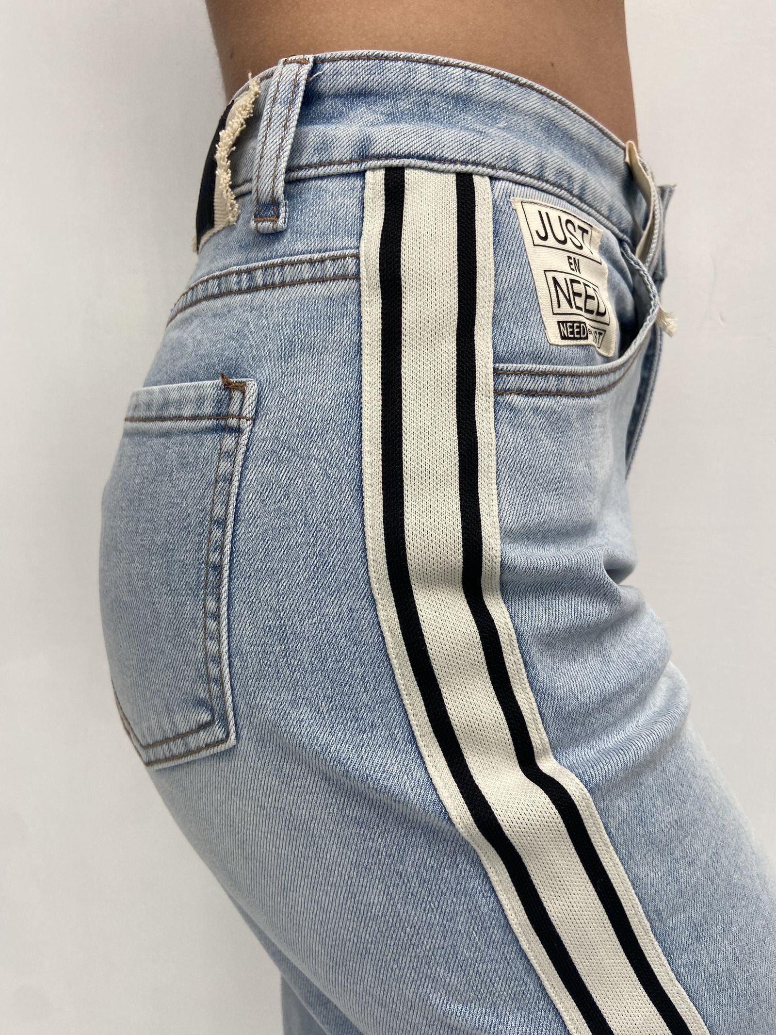 Jeans con bande laterali LAF227 DENIM OFELIA 