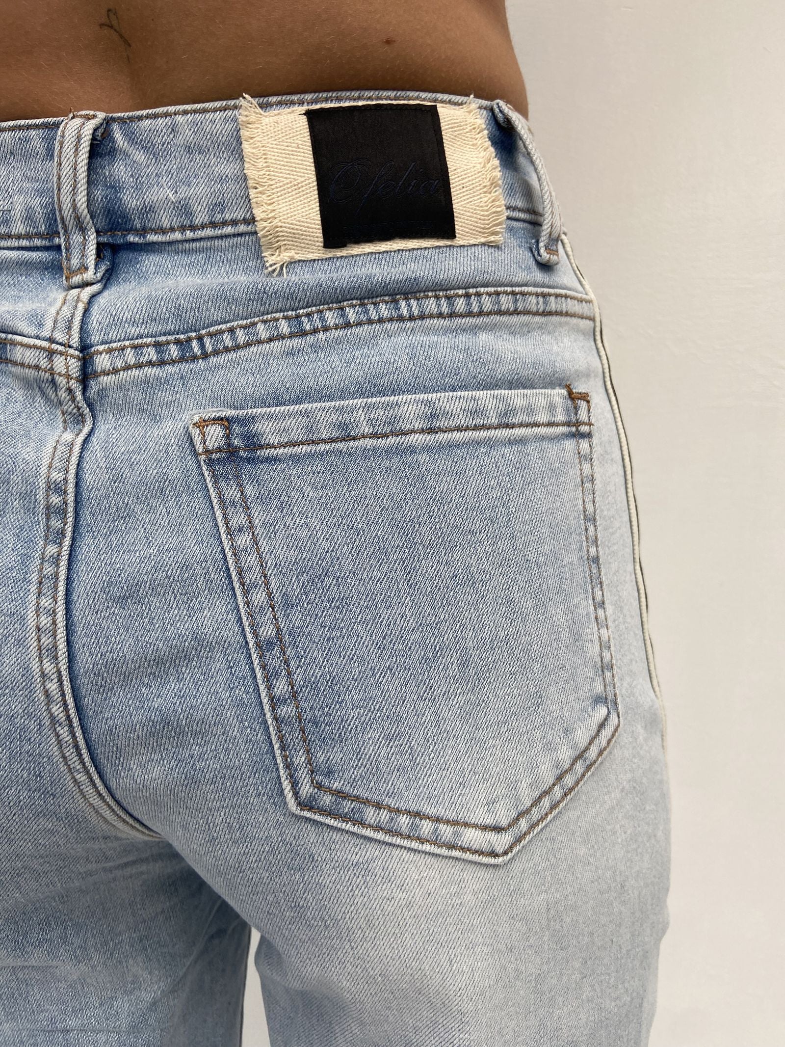 Jeans con bande laterali LAF227 DENIM OFELIA 