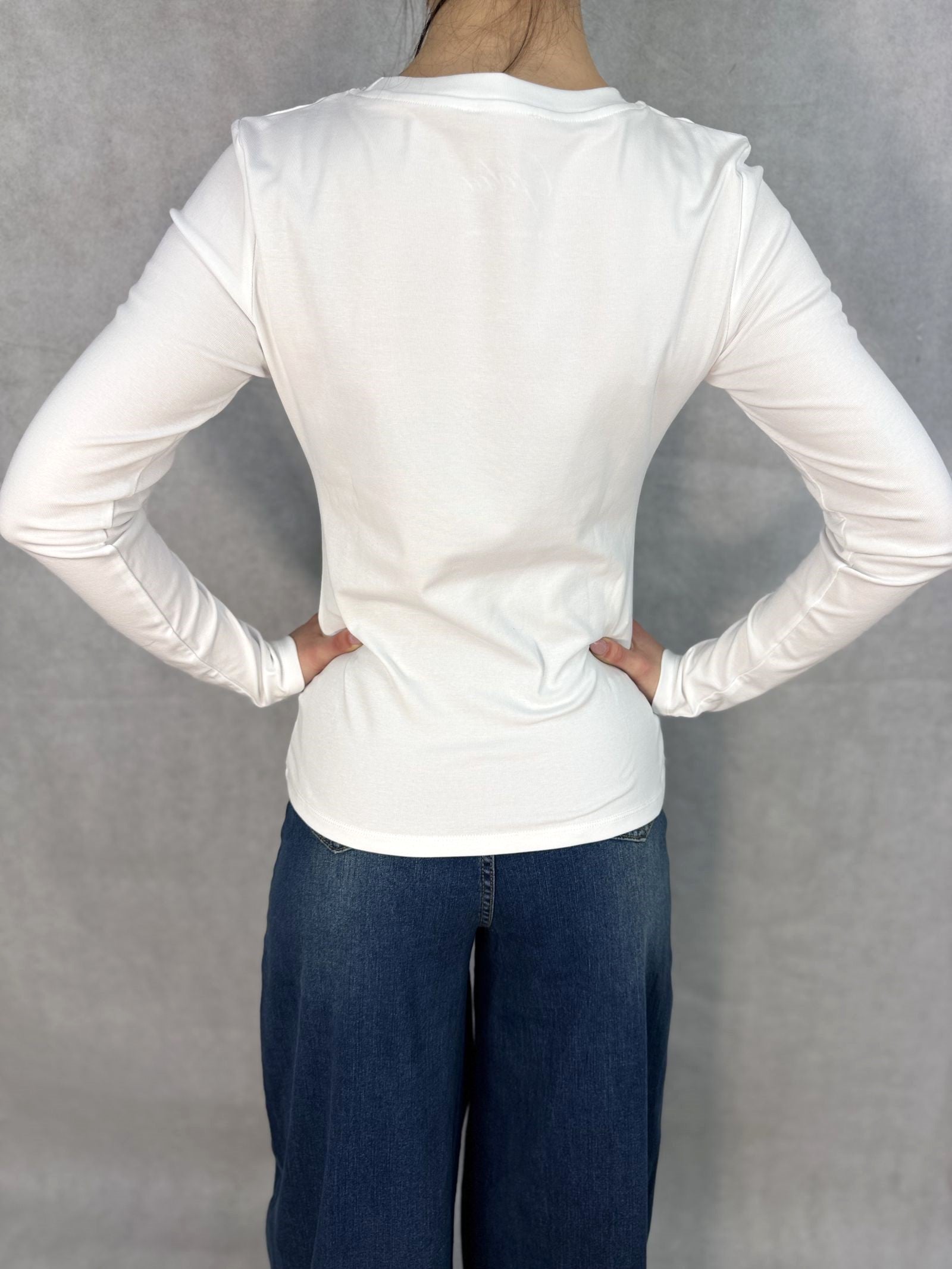 T- shirt manica lunga LC23465 BIANCO OFELIA 