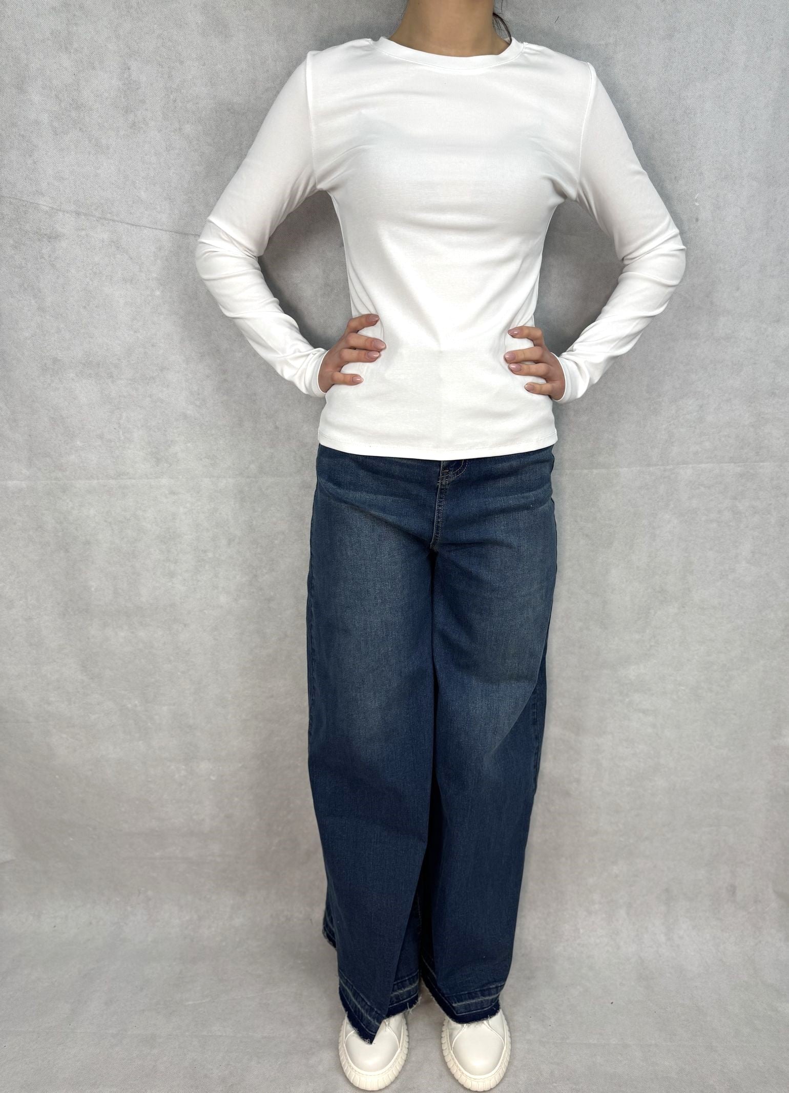 T- shirt manica lunga LC23465 BIANCO OFELIA 