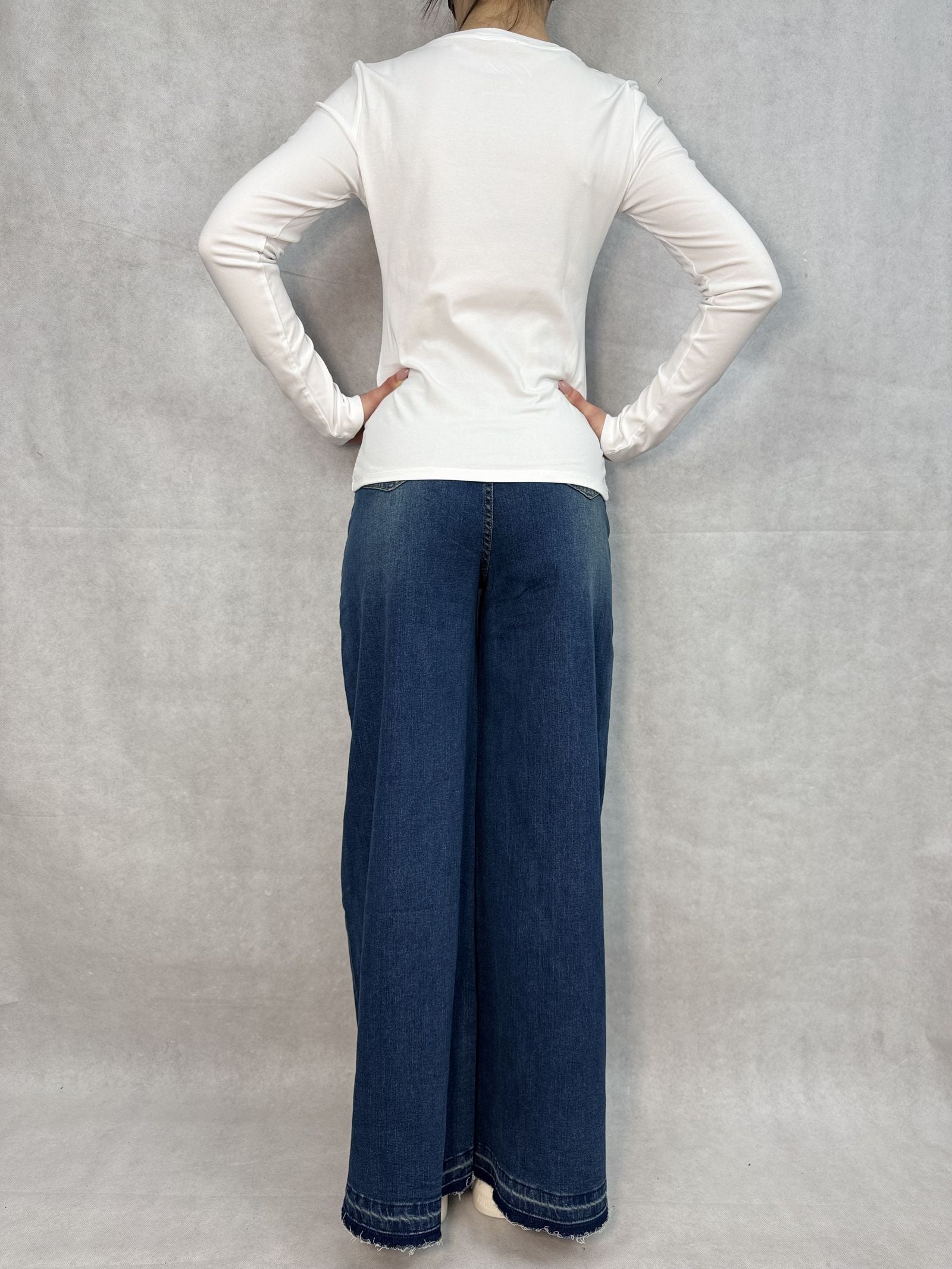 T- shirt manica lunga LC23465 BIANCO OFELIA 