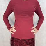 T- shirt manica lunga LC23465 BORDEAUX OFELIA 