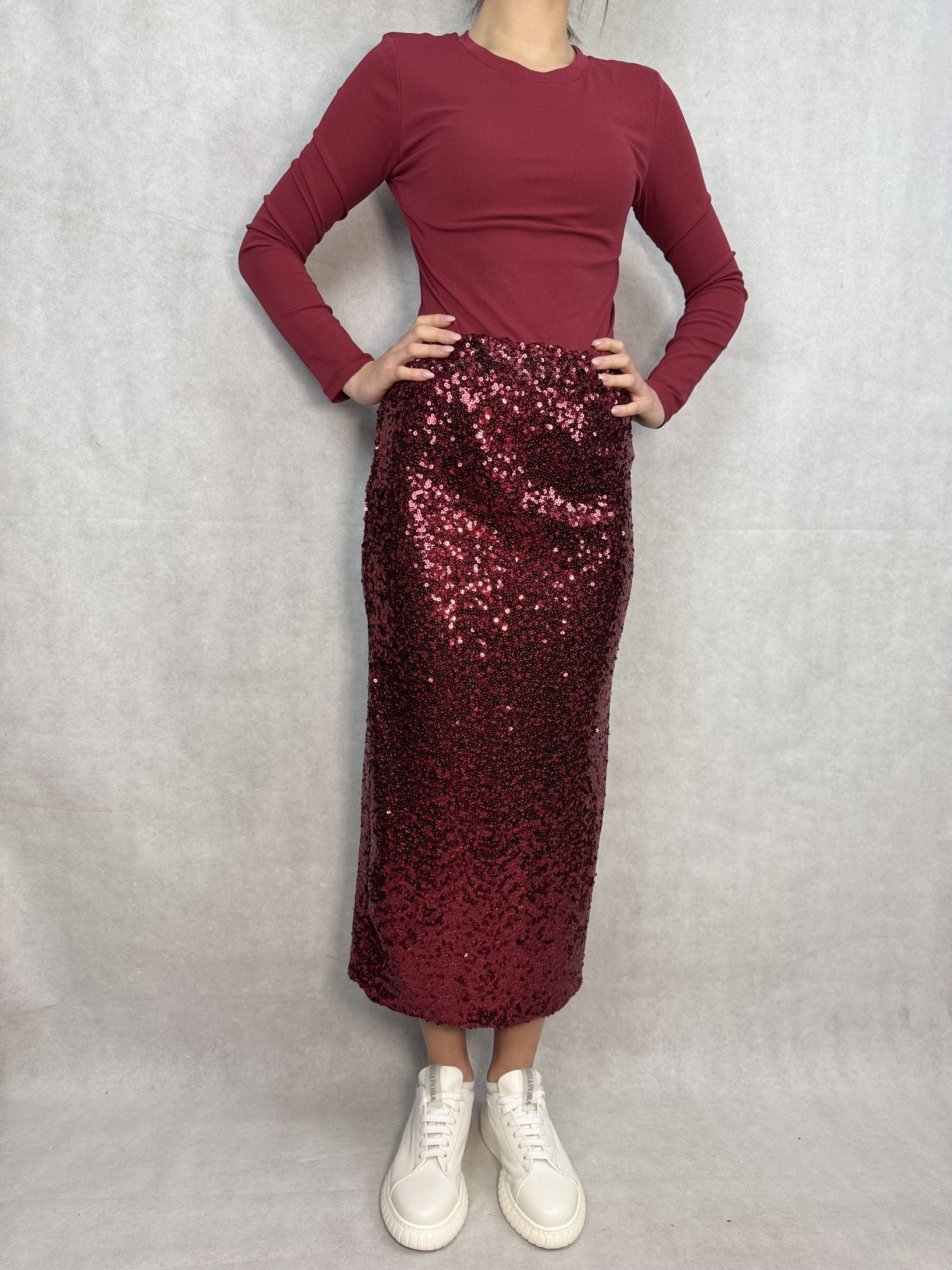 T- shirt manica lunga LC23465 BORDEAUX OFELIA 