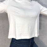 T-shirt regular  manica lunga LC240211 BIANCO OFELIA 