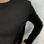 T- shirt regular manica lunga LC240211 NERO OFELIA 