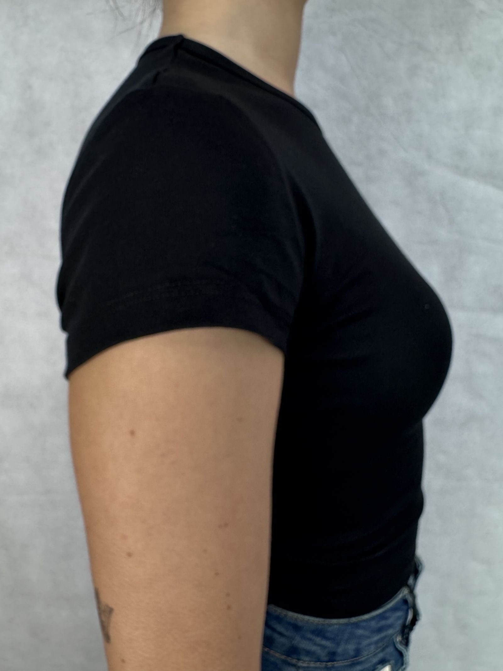 T- shirt girocollo maniche corte LC240321 NERO OFELIA 