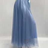 Gonna lunga in tulle MK04.015 AZZURRO OFELIA 