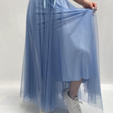 Gonna lunga in tulle MK04.015 AZZURRO OFELIA 