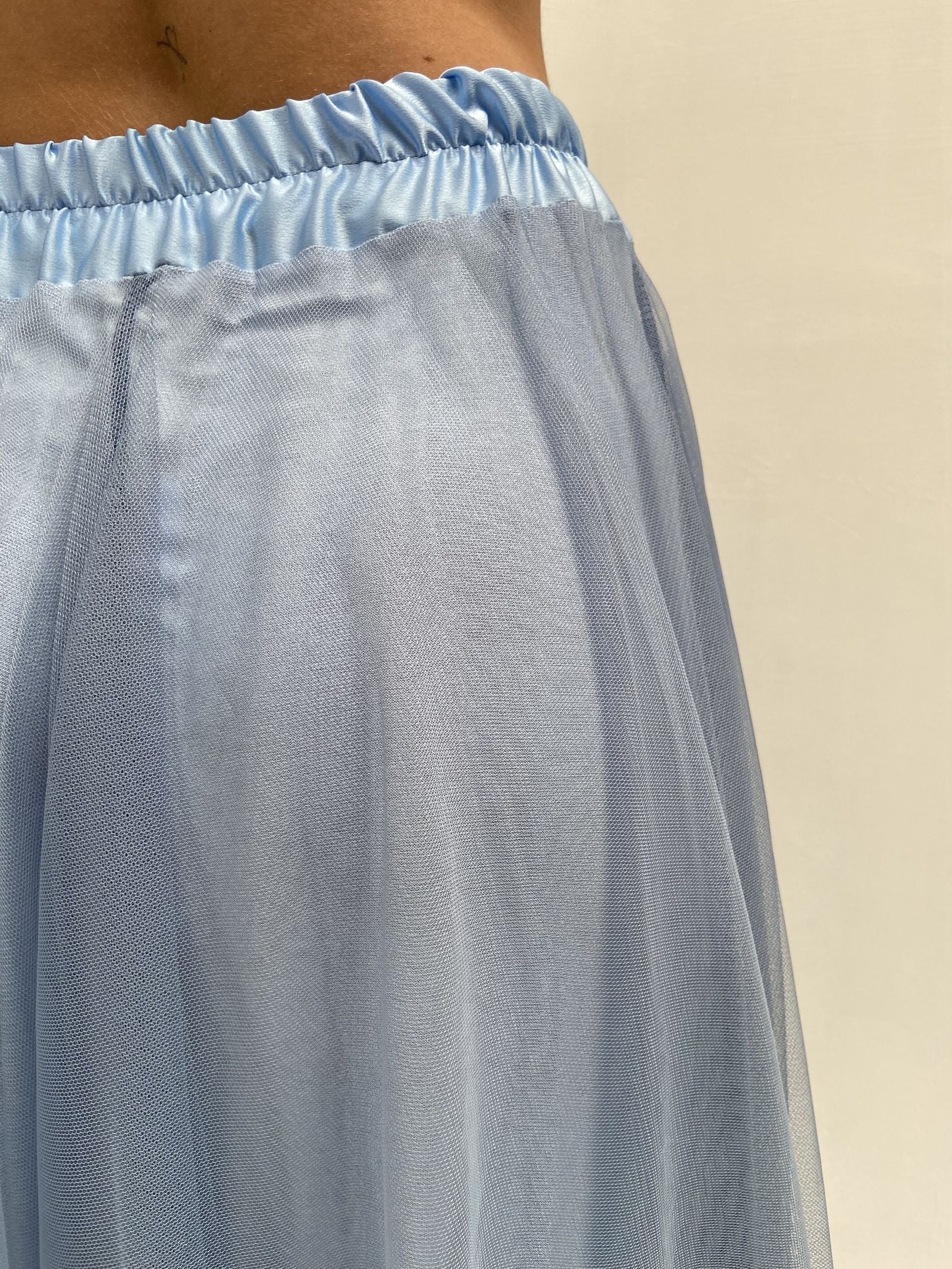 Gonna lunga in tulle MK04.015 AZZURRO OFELIA 