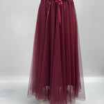 Gonna lunga in tulle MK04.015 BORDEAUX OFELIA 
