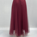 Gonna lunga in tulle MK04.015 BORDEAUX OFELIA 