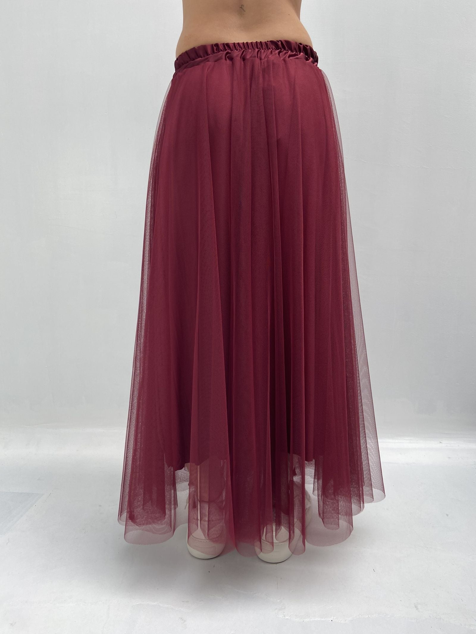 Gonna lunga in tulle MK04.015 BORDEAUX OFELIA 