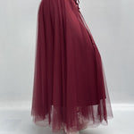 Gonna lunga in tulle MK04.015 BORDEAUX OFELIA 
