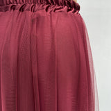 Gonna lunga in tulle MK04.015 BORDEAUX OFELIA 